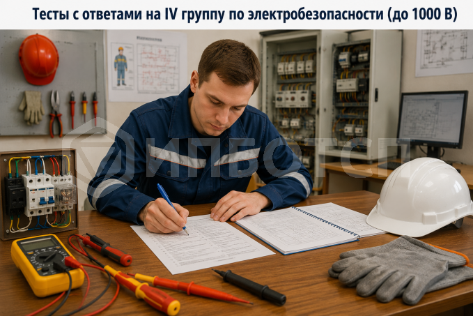Тесты с ответами на IV группу по электробезопасности (до 1000 В)